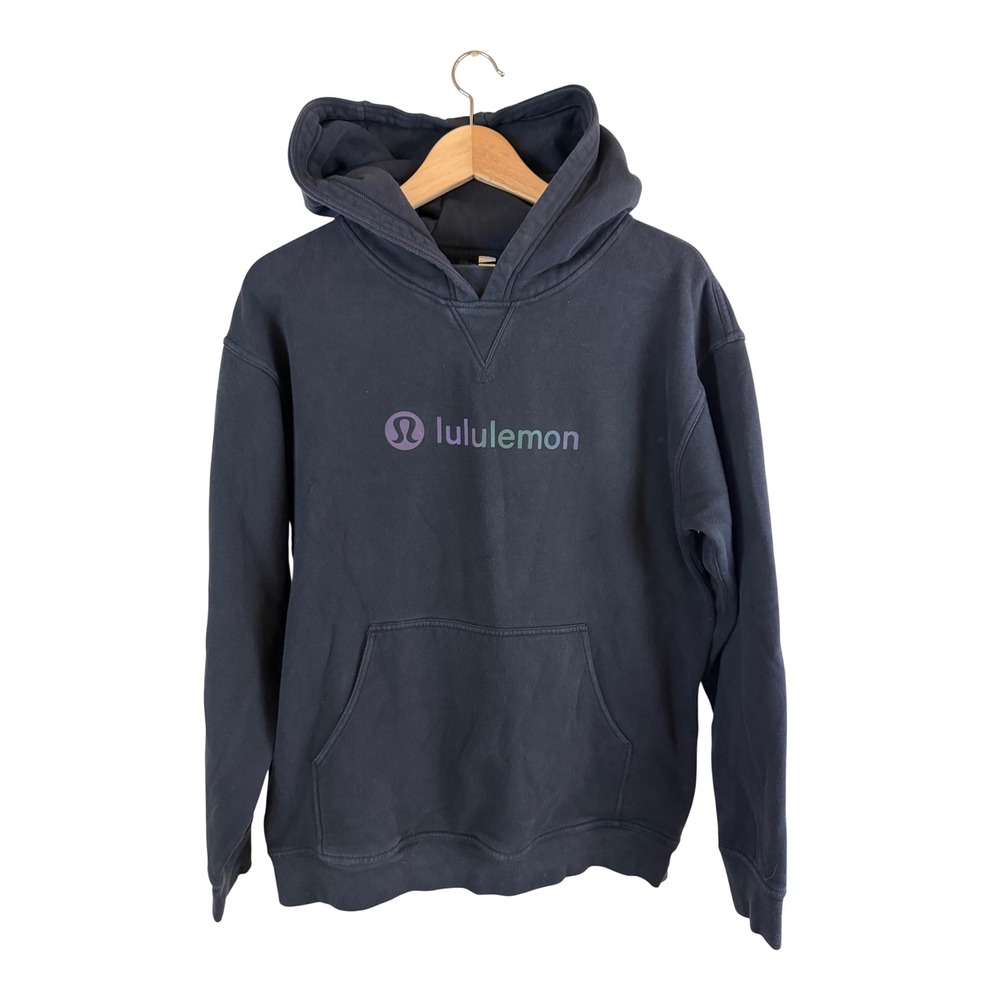 Lululemon All Yours Hoodie Rainbow Graphic Women 10 Black Athleisure